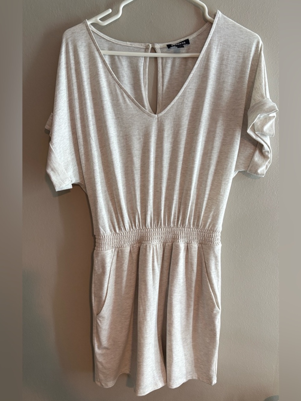 Express Heather Grey Short Sleeve Romper